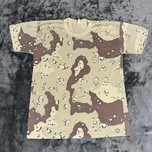 Vintage Tee Swing Desert Camo T Shirt Size XL Single Stitch Camouflage 80s